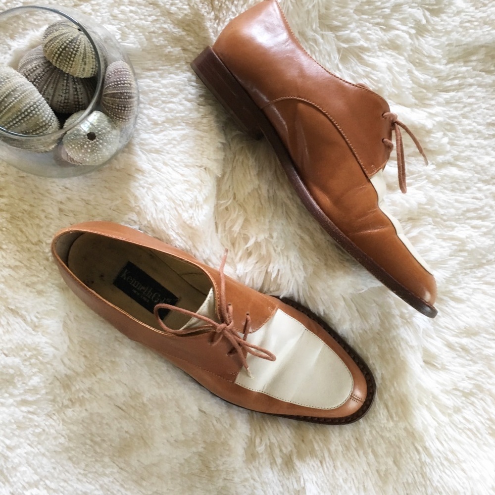 kenneth cole • vintage two-tone leather oxfords